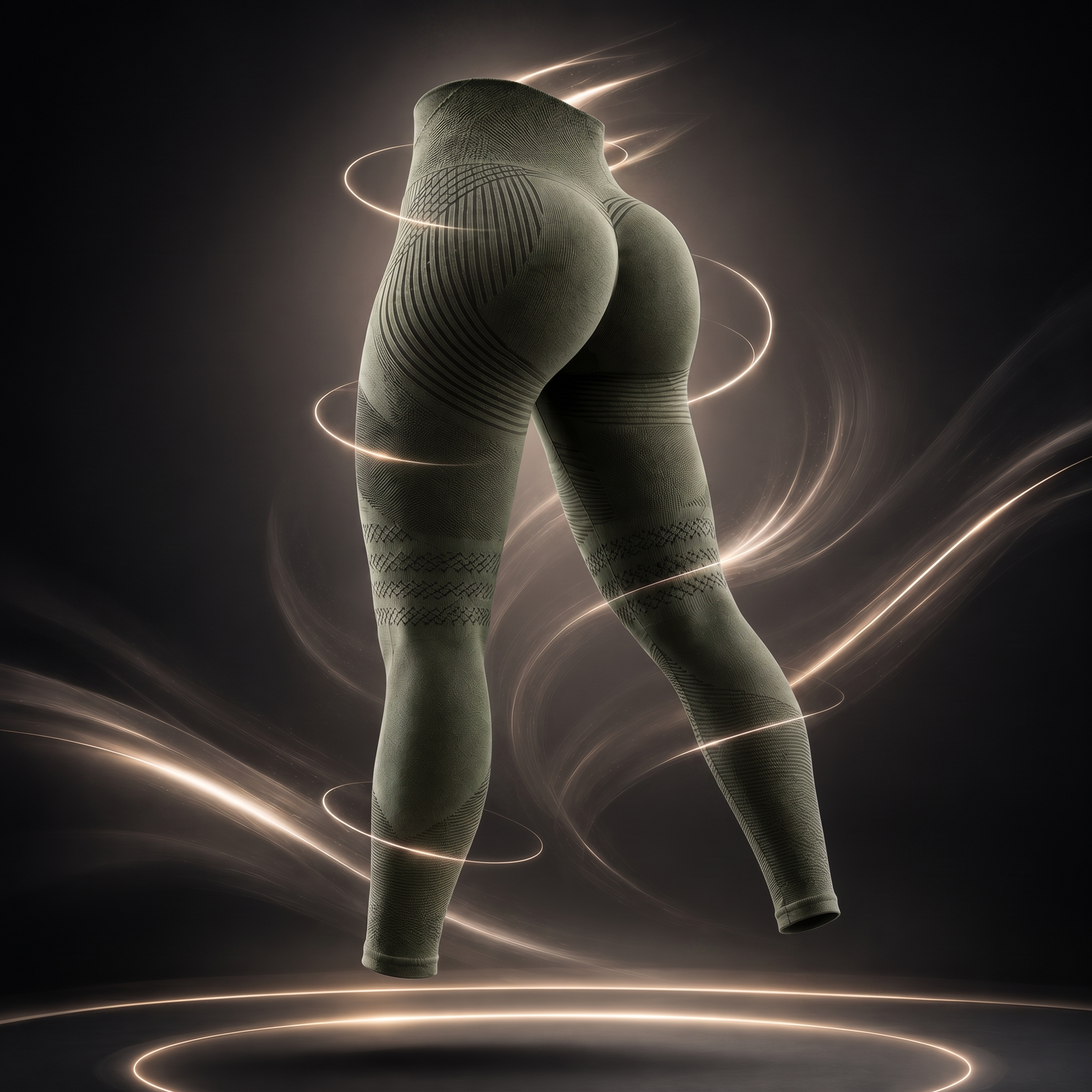 Leggings 3D Dolce Catene - Verde Militar