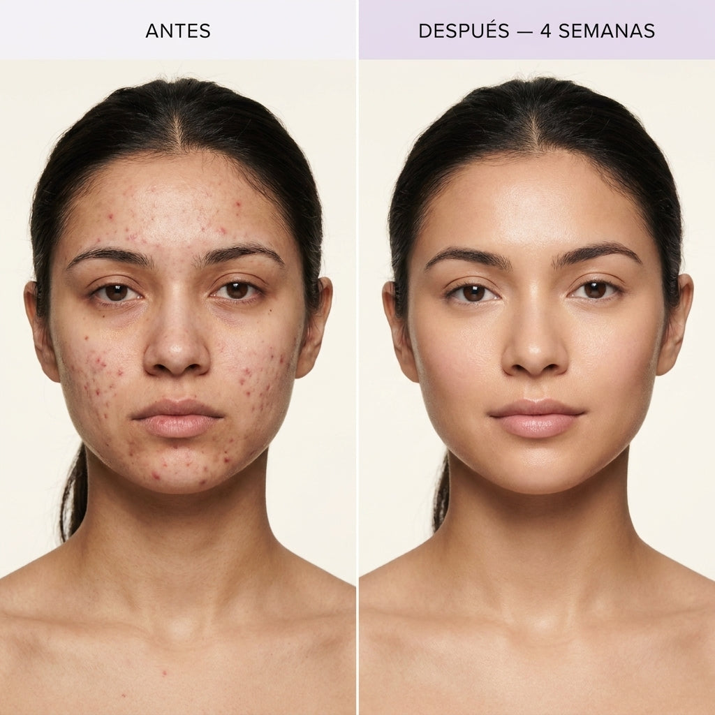 Antes y después acné